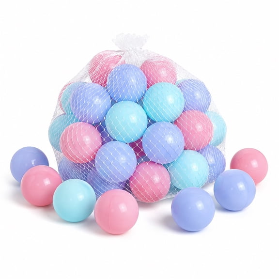 KojanyuBall Pit Balls 50 Pack Macaron Color Soft Plastic 2.17in, for Play Tent Pool Decoration Party Sensory Playroom