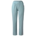 thumbnail image 5 of XDIAHBPL Plus Size Pants Womens Pants Solid Linen Trouser Casual Baggy Elastic Waist Wide Leg Pant, 5 of 7