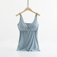 thumbnail image 2 of breaise Womens Nursing Tank Tops, Nursing Cami Sleep Bra, Seamless Cotton Basic Vest for Breastfeeding Maternity Camisoles Pajama Tops with Pads Sleeveless V Neck Cami Shirts, 2 of 3