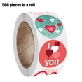 thumbnail image 1 of Inteprter 500 uds/rollo de pegatinas de corazón, etiquetas redondas para hornear, bolsa de almacenamiento, decoraciones DIY, calcomanías de sellado, Herramientas y accesorios para hornear Inteprter HA002749-00, 1 of 1