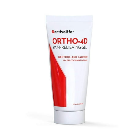 Ortho 4D Menthol Camphor Pain Relief Gel with Capsaicin - Greaseless Topical Analgesic for Relief of Arthritis Pain Joint Pain Muscle Soreness Strains Sprains and Back Pain - 6