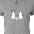 thumbnail image 4 of Inktastic Snowman Stickup with Hairdryer Women's T-Shirt, 4 of 5