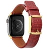Alligator Series Genuine Leather Band for Apple Watch 49mm / 45mm / 44mm / 42mm - Red