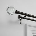thumbnail image 5 of Exclusive Home Crystal Ball Double Curtain Rod and Finial Set, Matte Silver, Adjustable 66"-120", 5 of 8