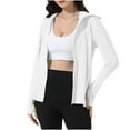 thumbnail image 6 of yillto Women's Sun Protection Hoodie Lightweight Athletic Jacket Full Zip Long Sleeve with Pockets Hiking, 6 of 7