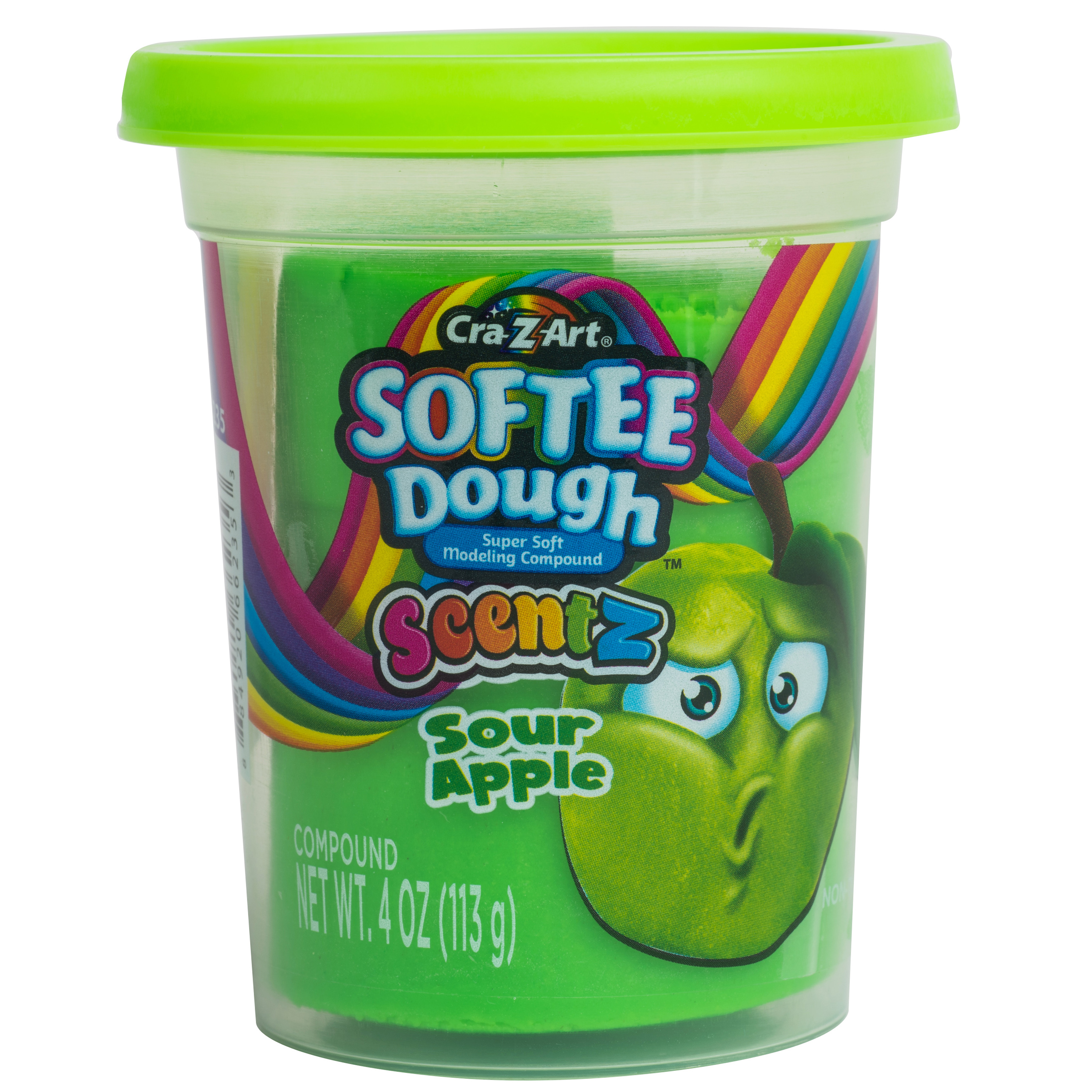 CraZArt Softee Dough Green Sour Apple Scented Dough, 1 4oz Dough