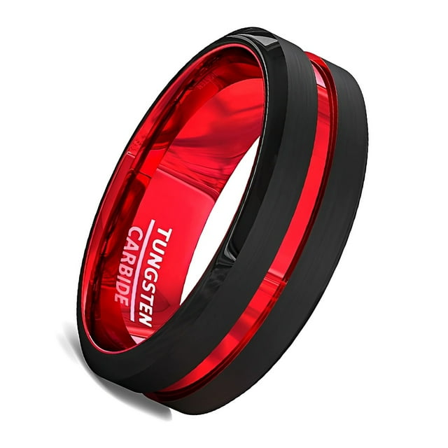 Jumpingount Anillo de metal Dedos Colgante Accesorio para citas Luminoso Exquisito Dulce Presente Anillos de fiesta rojos a prueba de herrumbre de larga Accesorios de disfraces Rojo 5.7 cm Jumpingount AP015749-02