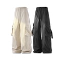 thumbnail image 3 of Pantalon Cargo pour Homme Coupe Décontractée Jambe Droite Cordon Taille Élastique Pantalon Décontracté pour Homme Pantalon de Randonnée Pantalon Cargo pour Homme avec Poches, 3 of 5