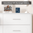 thumbnail image 3 of Homfa 6 Drawer Horizontal Dresser with Silver Handles, White Sturdy Double Dresser Chest for Bedroom, 3 of 8