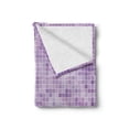 thumbnail image 2 of Mosaic Soft Flannel Fleece Blanket, Abstract Monochromatic Design Pattern of Pixel Inspired Little Squares, Cozy Plush for Indoor and Outdoor Use, 60" x 80", Lavender and Multicolor, by Ambesonne, 2 of 6