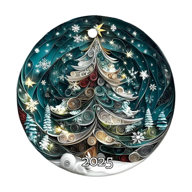 Colgante navideño de acrílico con forma de avión para árbol de Navidad.