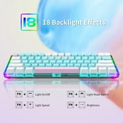 E-YOOSO 60% Mechanical Keyboard, Red Switch Gaming Wired Keyboard with RGB Backlit, Ultra-Compact 60 Percent Computer Keyboard for Windows, Mac OS