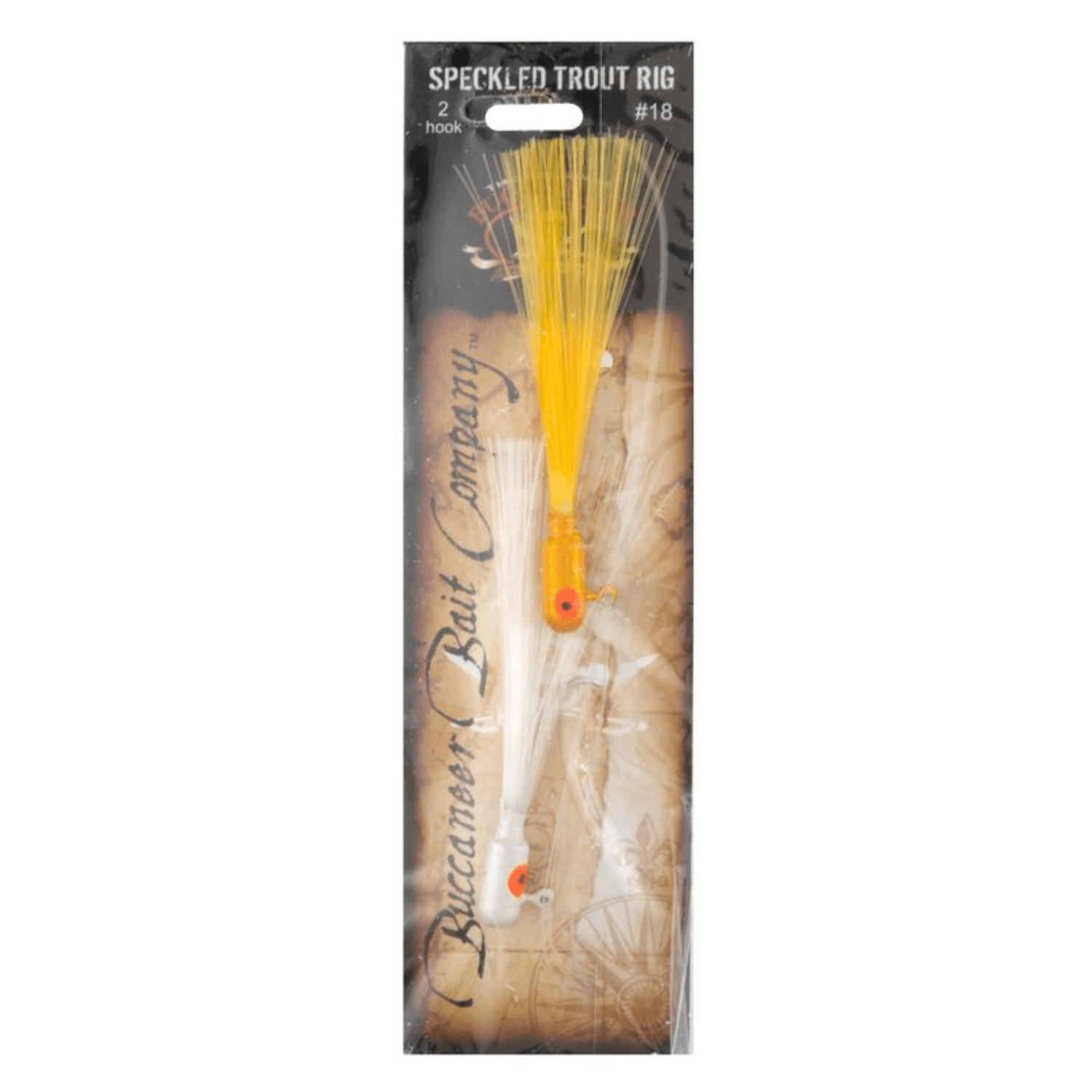 (2 pack) Buccaneer Speckled Trout Fishing Rig 1/8 oz. – Yellow & White
