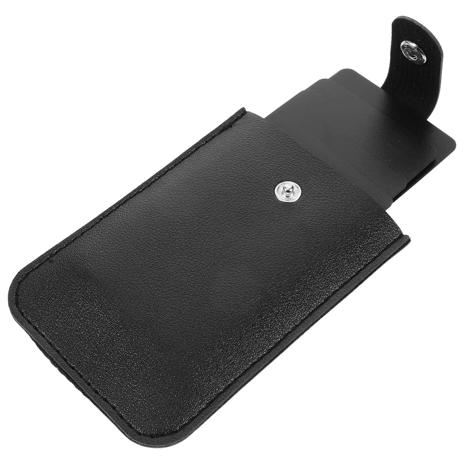 FUTUREORYY Slim Card Holder Wallet Black Compact Credit Card Holder for Travel and Daily Use