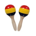 thumbnail image 2 of Wooden Sand Hammer, One Pair Hand Painted Patterns Striped Maracas Beginner Instrument for Rhythm Development, for Family and Friends, 2 of 6