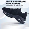 thumbnail image 7 of Women's Walking Shoes with Arch Support Tennis Sneakers Pure Black 11, 7 of 7