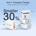 thumbnail image 3 of YIIYRY European Travel Plug Adapter,40W 4-Port USB C Wall Charger,Plug Type C Fast Charging Block Power Adapter for Phone,Android,Adapter for Europe Plug,Phone Accessories, 3 of 8