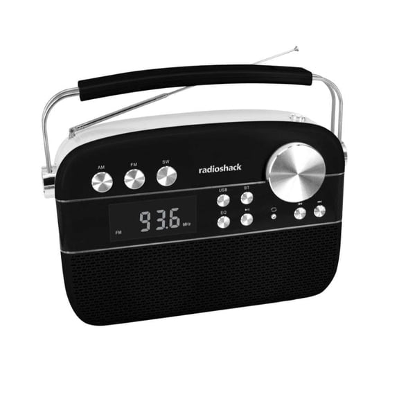 RadioShack AM/FM 2-Band Vintage Radio with Bluetooth Function and USB/TF ports