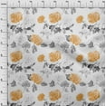 thumbnail image 3 of oneOone Cotton Silk Pale Orange Fabric Flower & Leaves Watercolor Sewing Fabric By The Yard Printed Diy Clothing Sewing Supplies 42 Inch Wide, 3 of 4