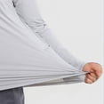 thumbnail image 5 of UTSJKR Men's Thumb Hole UPF 50+ Sun Proof Long Sleeve Hooded Shirt, Quick Dry Athletic Top, Outdoor Sports Beach Daily Anti UV Wear Gray S, 5 of 5