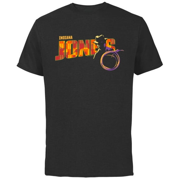 Lucasfilm Indiana Jones and the Dial of Destiny ‘60s Name - Short Sleeve Cotton T-Shirt for Adults - Customized-Black