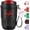 Black, variant on 12 oz Coffee Vacuum Flask, 316 Stainless Steel Insulated Travel Mug with Lid and Handle for Hot Cold Drinks, Camping, Home and Office