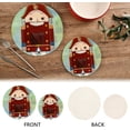 thumbnail image 4 of SKYSONIC 2 pcs Watercolor Fairy Nutcracker Pot Holders Trivets, Heat Resistant Trivets,Christmas Vintage Cotton Thread Weave Mats for Hot Pads Pans Pot Bowl Teapot, 4 of 7