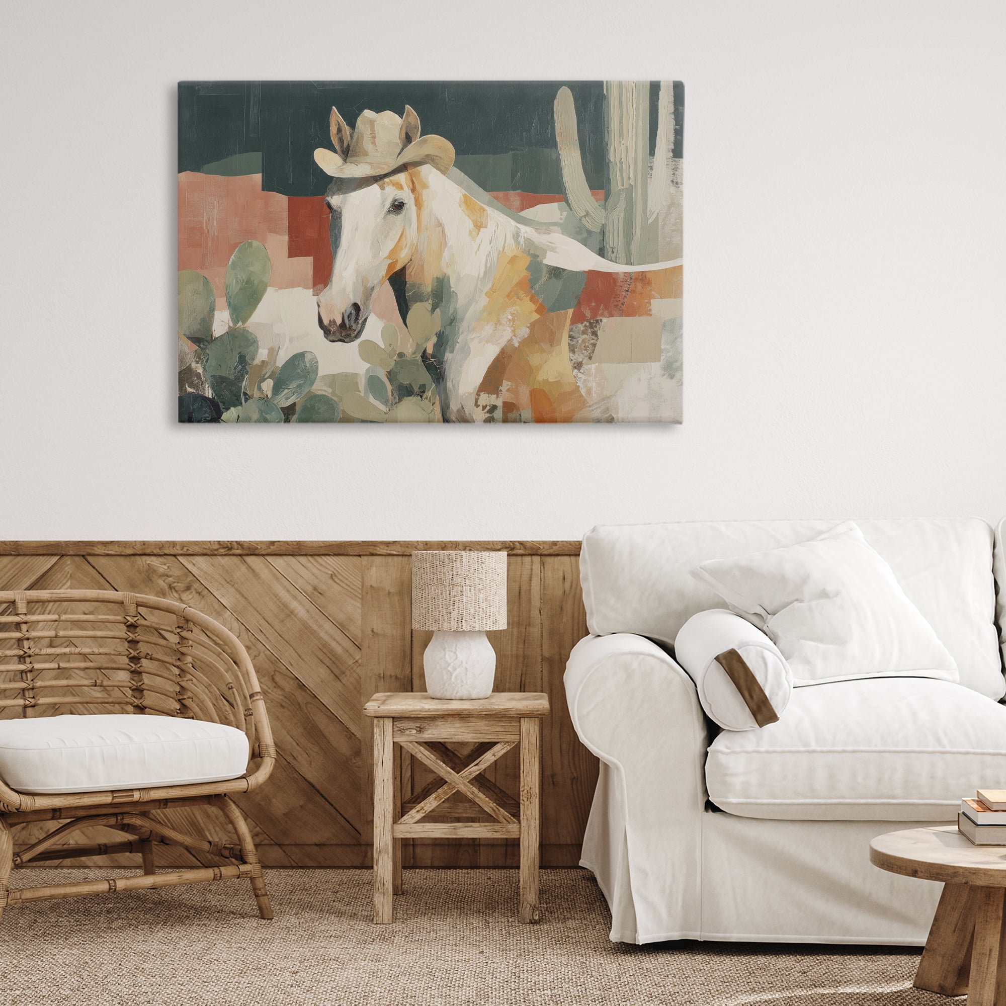 Stupell Industries Horse in Cowboy Hat Canvas Wall Art, design by Chromatic Storm Studio