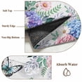 thumbnail image 6 of Round Area Rug 3.3 Ft, Watercolor Flowers Washable Non-Slip Circle Carpet for Living Room/Bedroom, Spring Butterflies Floral Gray Wood Low-Profile Small Kitchen Mats Collection Rugs for Indoor, 6 of 7