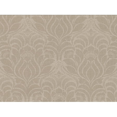 Warner Textures Sansa Light Brown Plaster Scroll Unpasted Fabric Backed Vinyl Wallpaper, 27-in by 27-ft, 60.8 sq. ft.