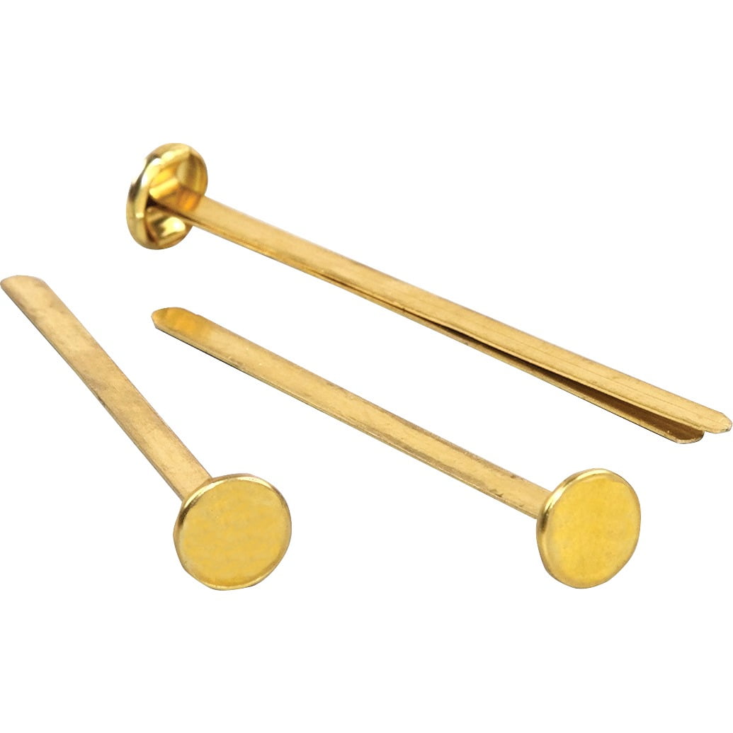 Brass Prong Paper File Fasteners 1-1//4 Long 100 per Box