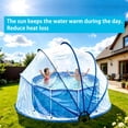 thumbnail image 2 of 16FT Retractable Pool Cover with Fiberglass Poles, Transparent PVC Film Pool Enclosure, Outdoor Pool Fence for Above-Ground Pools, Quick Installation, Solar Heating & Debris Protection, 2 of 7