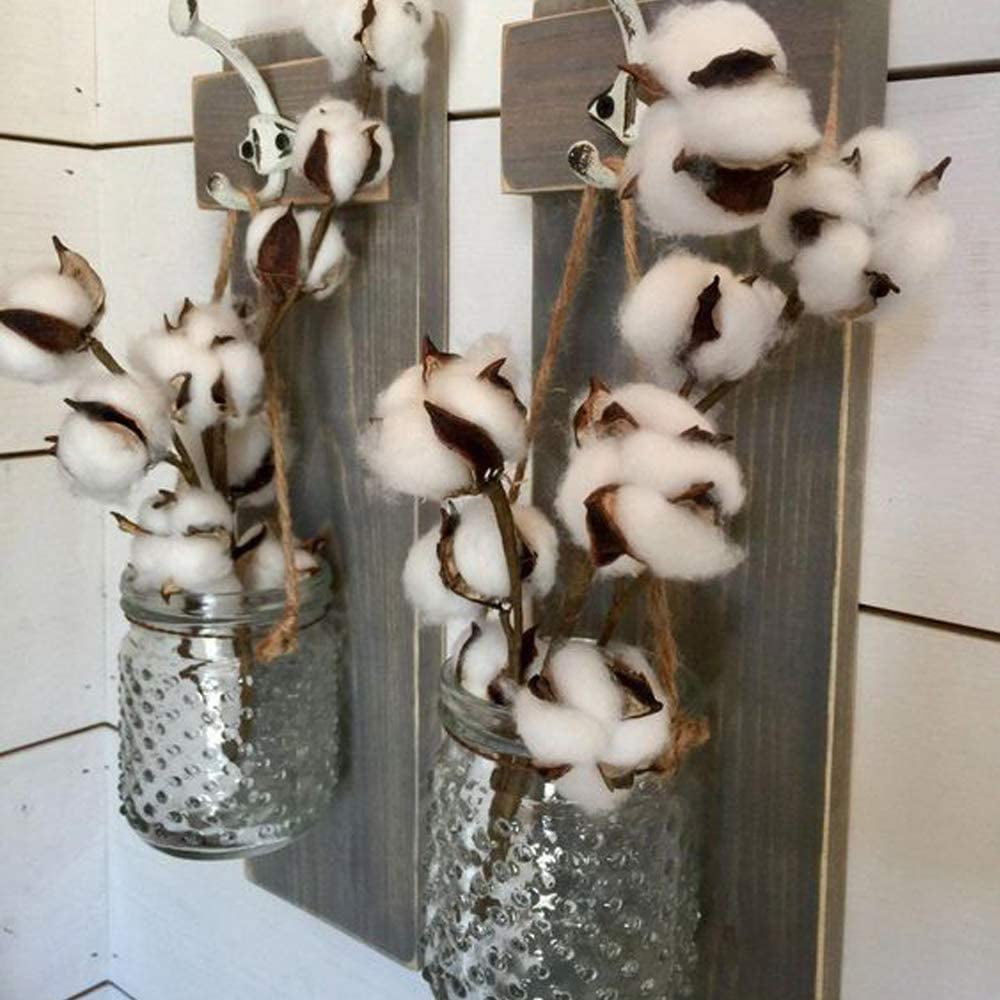 Fleurs De Coton Séchées Naturelles 10 Pièces - Tiges 42 Cm - Décoration Maison, Bouquet Sec, Style Rustique - 4