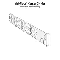 Display Technologies Visi-Floor Plastic Adjustable Divider System for Shelf Organization, 3 Pack