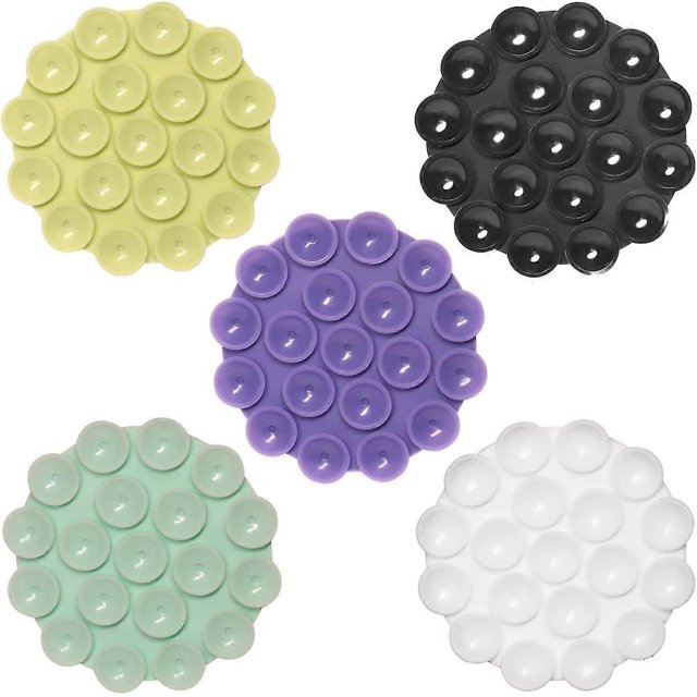 5pcs Suction Phone Case Adhesive Silicone Suction Cup Phone Holder Case For Hand Mobile Devices Mount