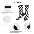 thumbnail image 5 of Athletic Socks Race Waving Checkered Flag Sport Running Calf Socks Crew Socks for Men Women, 5 of 7