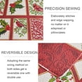 thumbnail image 2 of Green Essen Christmas Quilt Set Twin Size Floral Quilt Set Plaid Patchwork Bedspread Lightweight Coverlet with 2 Pillowcases for Home Decor, 2 of 7