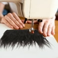 thumbnail image 4 of Shisuyan Faux Fur Fabric Strips Gray Acrylic Polyester 4Pcs 9.4X7.9In, 4 of 9