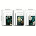 thumbnail image 2 of 2D Flat 3pcs, Decorative Painting--Frameless, Peacock - Inspired Wall Art with Metallic and Teal Hues for Home Decor, Holiday Gifts, Birthday Gifts, Mothers Day, Fathers Day, home decor, 2D/Flat, Po, 2 of 4