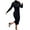 Black, variant on Women's Long Sleeve Ribbed Knit Short Dress, Mock Neck Bodycon Sweater Dress
