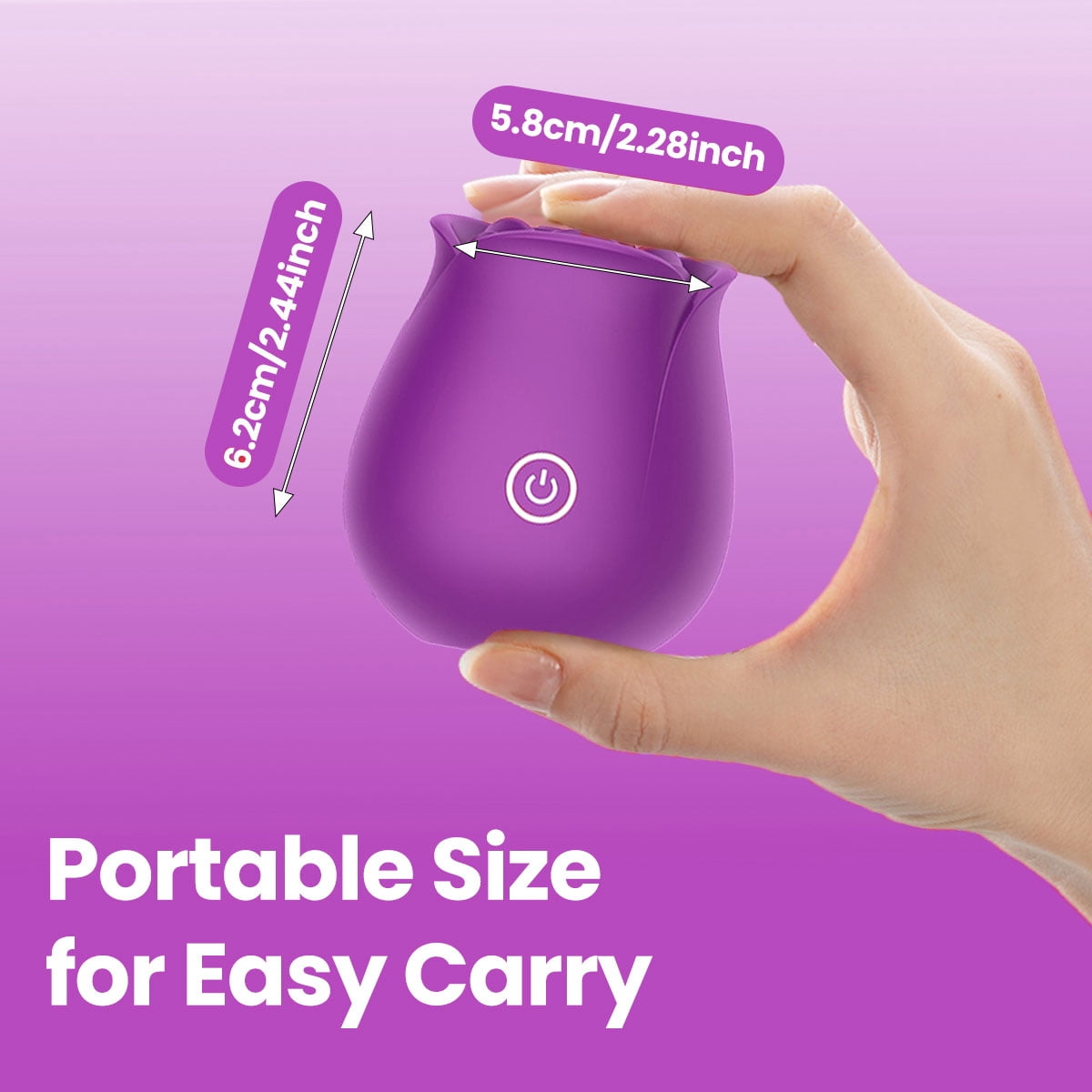 Madiva Rose Toy, Rose Vibrators for Women, Clitoral G Spot Vibrators Adult Toys for Female, Partner Toys for Lovers, Purple