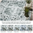 thumbnail image 6 of Hasoo Large 9' x 12' Vintage Area Rug for Living Room Bedroom Washable Floral Carpet, Gray, 6 of 6