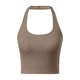 thumbnail image 1 of Camisetas sin mangas para mujer con sujetador incorporado, diseño con tirantes en el cuello, tejido transpirable, camisola informal de verano para interior y exterior., 1 of 5