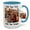 Blue, variant on Custom Mug with Picture, Personalized Add Your Custom Text and Photo Coffee Mug White Ceramic 15 Oz, Customizable Birthday Christmas Gift for Him, Her, Husband, Wife, Men, Women