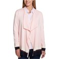 thumbnail image 1 of Tommy Hilfiger Womens Draped Cardigan Sweater, Pink, Large, 1 of 1