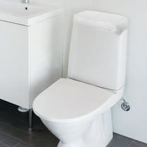 Clispeed Soft Washable White Toilet Tank Cover Universal Fit with Elastic Stretch for Bathroom Use