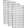 thumbnail image 1 of 2' x 4' Foot Commercial Grade Wire Grid Wall Panel Display, 3" ON Center 3-Pack, Black, 1 of 3
