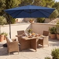 thumbnail image 2 of Costway 8 x 8 FT Offset Cantilever Patio Umbrella,Square Hanging Outdoor Market Umbrella Navy, 2 of 10