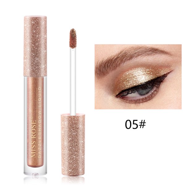 Fiudx Ofertas Flash Del Día Sombra De Ojos Líquida Nacarada Lentejuelas Con Purpurina Sombra De Ojos Líquida De 12 Colores