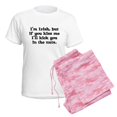 thumbnail image 6 of CafePress - I'm Irish, DON't Kiss Me! Women's Light Pajamas - Women's Short Sleeve Print T-Shirt and Pants Light Cotton Pajama Set, 6 of 7